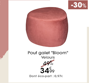 Pouf galet 'Bloom'