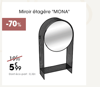 Miroir étagère 